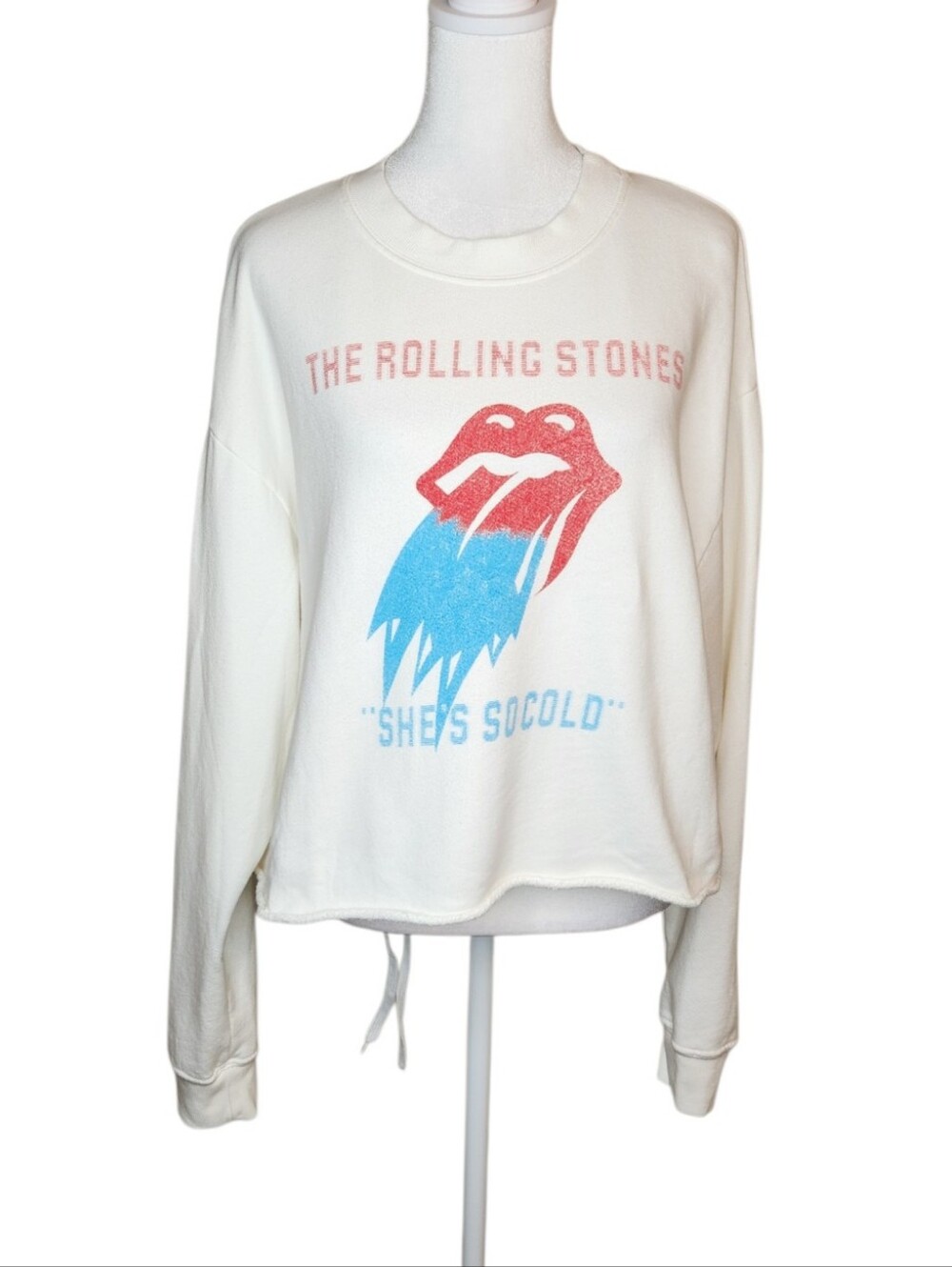 Daydreamer The Rolling Stones Cropped Sweatshirt Size Medium